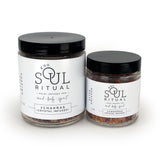 7chakras soaking salts is a self-care product by Soul Ritual infused with Reiki, crystals, gemstones, essential oils, therapeutic salts, and herbal blend to balance, clear and charge your seven Chakra energy centers.