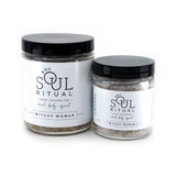 Witchy Woman soaking salts is a self-care product by Soul Ritual infused with Reiki, essential oils, therapeutic salts, and herbal blend to balance, clear and charge your aura and energetic body aiding you in releasing what no longer serves you and tapping into your natural intuition and ability to manifest.
